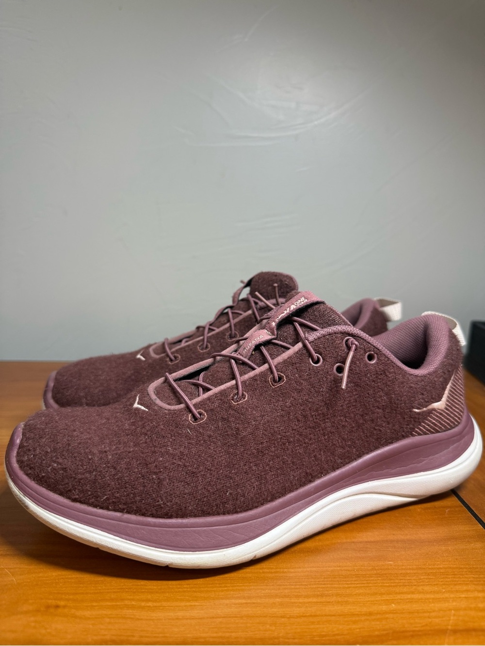 Hoka Women's Hupana Flow Wool Mauve Pink Sneaker Running Shoe Comfort W7.5